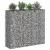 Pat ridicat din gabion 2 pcs Argintiu 170 x 50 x 150 cm GartenMobel Dekor