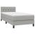 Pat box spring cu saltea, gri deschis, 80x200 cm, textil GartenMobel Dekor