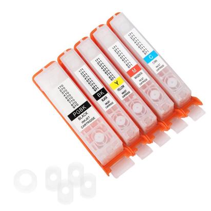 Set 5 cartuse reincarcabile Canon PGI-570/CLI-571 cu chip autoresetabil