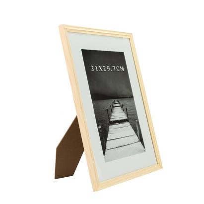 Ramă foto Alvin din lemn, format A4 (21x29,7 cm), culoare crem, pentru perete sau birou