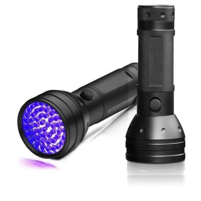 Lanternă UV profesională cu 51 LED-uri, 380–385 nm, carcasă metalică