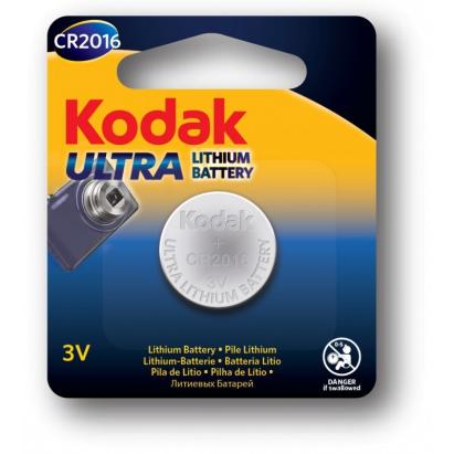 Baterie litiu Kodak Ultra CR2016 3V pentru ceasuri, chei auto si telecomenzi