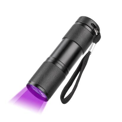 Lanternă UV profesională 365 nm cu 9 LED-uri, pentru verificare bancnote și detecție fluorescență