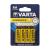 Set 4 baterii Varta Superlife AA (LR6) 1.5V zinc-carbon, fabricate in Germania