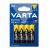 Set 4 baterii Varta Superlife AA (LR6) 1.5V zinc-carbon, fabricate in Germania