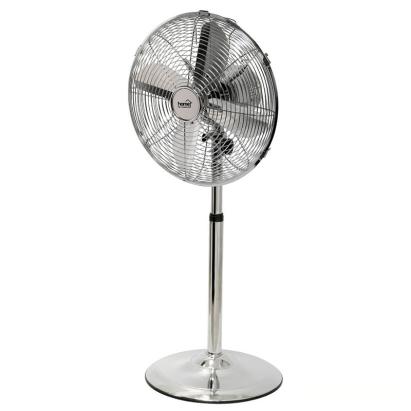Ventilator cu stativ Home, 40 cm, 50W, inaltime reglabila, oscilant, argintiu