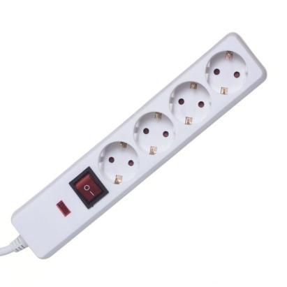 Prelungitor Home cu 4 prize, protecție copii, întrerupător și protecție la supratensiune, 1,5 m