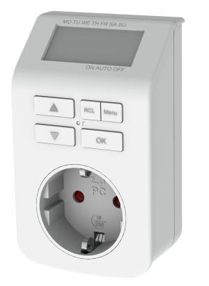 Priză programabilă digitală Home, 3680W, IP20, programare săptămânală