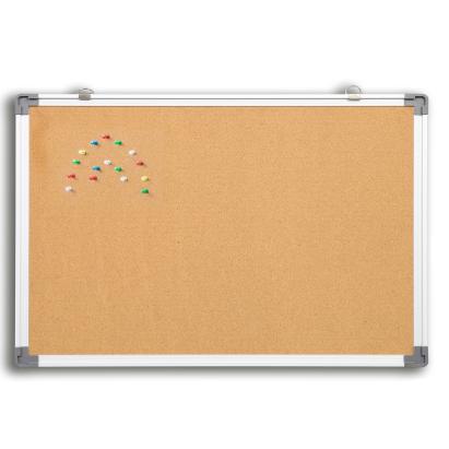 Panou de plută 90x120 cm cu ramă din aluminiu pentru afișare documente