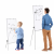Flipchart magnetic 70x100 cm cu trepied, înălțime reglabilă 100–170 cm și tăviță