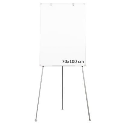 Flipchart magnetic 70x100 cm cu trepied, înălțime reglabilă 100–170 cm și tăviță