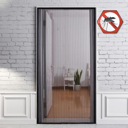 Plasă anti-insecte pentru ușă, 2 părți, 75x250 cm, gri antracit, Silverline