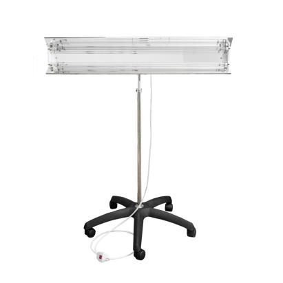 Lampă bactericidă UVC portabilă 60W, 2x30W Osram, orientabilă 140°, stativ 100–190 cm