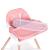 Homelux scaun inalt pentru copii 2 in 1, roz, cu tava reglabila