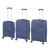 Set 3 valize cu roti Leziter TravelLux Endure, carcasa rigida ABS, albastru