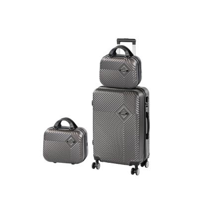 Set valize Leziter TraveLux Pro XIII, ABS hard-top, gri modern (3 piese)