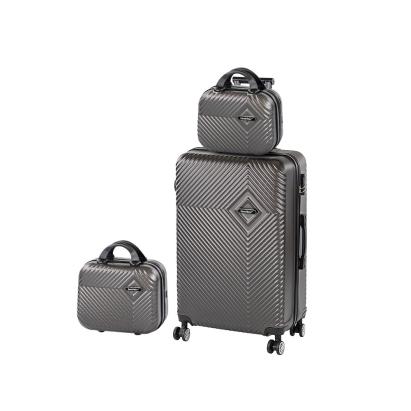 Set valize trolley Leziter TraveLux Pro XIV, ABS, gri, 3 piese