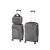 Set valize rulante Leziter TraveLux Pro XV, 3 piese, ABS gri modern