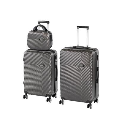 Set valize trolley Leziter TraveLux Pro XVII, 3 piese, ABS gri modern