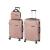 Set 3 valize ABS Leziter TraveLux Pro XVII, aur roz, roti 360°