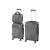 Set 3 valize rulante Leziter TraveLux Pro XVIII din ABS, gri modern