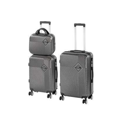Set 3 valize rulante Leziter TraveLux Pro XVIII din ABS, gri modern