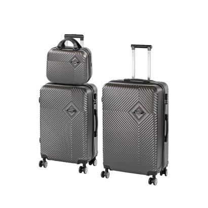 Set 3 valize trolley Leziter TraveLux Pro XX gri, ABS rezistent