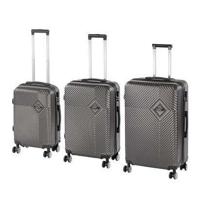 Set 3 valize troler Leziter TraveLux Pro XXI din ABS, gri modern