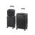 Set valize Leziter TraveLux Urban XIX, 3 piese, ABS, cu role 360°, negru