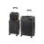 Set valize Leziter TraveLux Urban XVI cu roți, 3 piese, ABS negru elegant