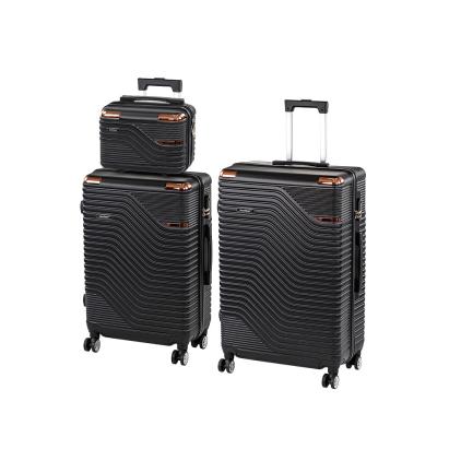Set 3 valize Leziter TraveLux Urban XVII, ABS, roti 360°, negru elegant