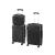 Set valize Leziter TraveLux Urban XVIII, 3 piese, ABS, negru elegant