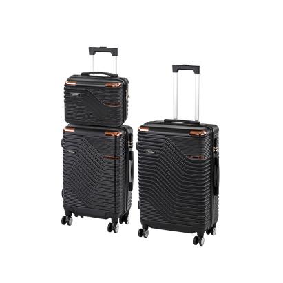Set valize Leziter TraveLux Urban XVIII, 3 piese, ABS, negru elegant