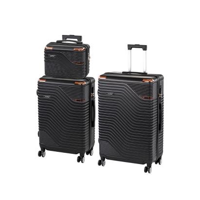Set 3 valize Leziter TraveLux Urban XX, ABS, cu roti 360°, negru