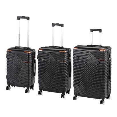 Set 3 valize cu role Leziter TraveLux Urban XXI, ABS, negru (cabina+medie+mare)