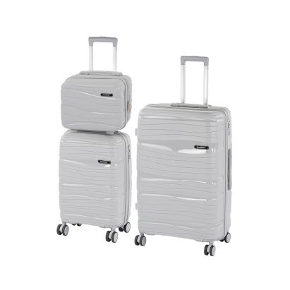 Set valize rulante Leziter TraveLux Voyager IX, 3 piese, gri modern