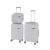 Set valize rulante Leziter TraveLux Voyager VIII, ABS, TSA, gri, 3 piese