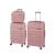 Set 3 valize trolley Leziter TraveLux Voyager X, ABS, aur roz, TSA