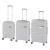 Set 3 valize rigide Leziter TraveLux Voyager XI, ABS, TSA, gri