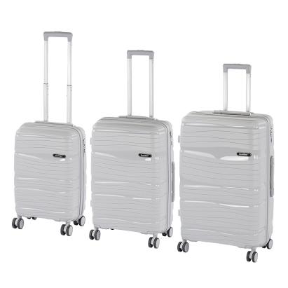 Set 3 valize rigide Leziter TraveLux Voyager XI, ABS, TSA, gri