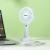 Ventilator portabil USB Leziter Galar cu suport, 4W, 1200 mAh, alb