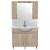Set mobilier baie Leziter Bianca Plus 105 cu lavoar și oglindă, stejar Sonoma