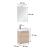 Set mobilier baie suspendat Leziter Fantastic Melanie cu oglinda, stejar Sonoma