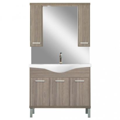 Set mobilier baie Leziter Nerva 105 cu lavoar ceramic, finisaj ulm Rauna