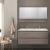 Set mobilier baie suspendat Porto 120 cu lavoar dublu, ulm Rauna