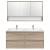Set mobilier baie Leziter Porto 120, suspendat, stejar Sonoma, lavoar dublu
