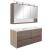 Set mobilier baie Leziter Porto 120 cm cu lavoar dublu, stejar sonoma/ulm rauna