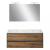 Set mobilier baie suspendat Leziter Porto Prime 120, stejar rustic/antracit, lavoar dublu
