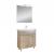 Set mobilier baie Leziter Ruben Prime 75 cu lavoar si oglinda, Sonoma Oak