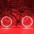 Kit fir luminos EL Wire rosu pentru roti bicicleta, 4 m, cu invertoare incluse